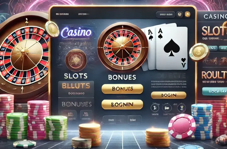 A sleek and professional homepage for Diwata Play .com showcasing various casino games like slots, roulette, and poker. The design includes promotional banners for bonuses, a secure login area, and digital coins, highlighting the premium casino experience provided by the platform.